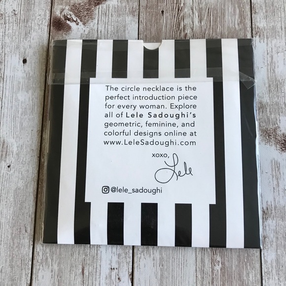 Lele Sadoughi Silver Circle Necklace - Picture 3 of 3